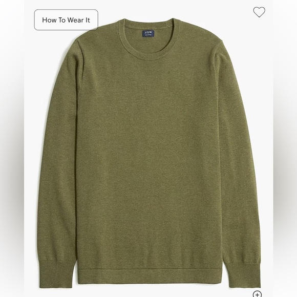 J crew heather dark canyon Cotton crewneck sweater-tee - Picture 2 of 3